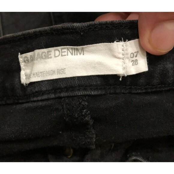 Garage Denim Womens Size 7 Black Denim Jean Shorts - Picture 3 of 4